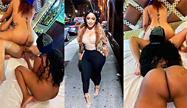 Lora Castellanos en forma de Trios Lesbianos en La Cabanja