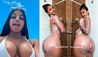 El pendejo de Juliet lavando sus grandes nalgas