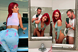 el porno de Nala Ray en un baño público