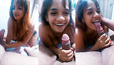 Jovencita Dominicana Sonríe Cada Vez Que Se Mete Ese Guevo En La Boca