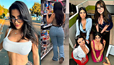 Lena The Plug, Angela White, Violet Myers and Salome Munoz porn video