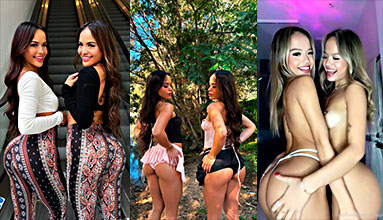 Lesbian twins doing delicious pranks with their followers