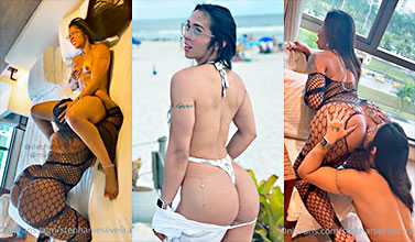 lesbian porn video of Stephanie Silveira and Amira Daher
