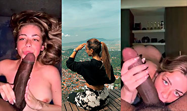 young girl even gives him a black kiss by sucking that extreme cock