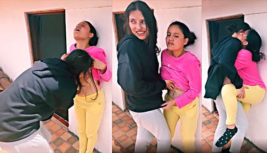 Lesbianas Colombianas Son Casi Pilladas Cogiendo En La Terraza
