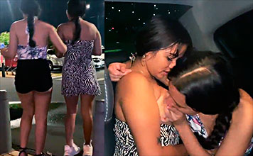 Delante Del Uber Liseth Iris Y Lizeth Elianny Se Cogen Rico
