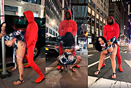 Puerto Rican fucks with King Nasir on the streets of New York