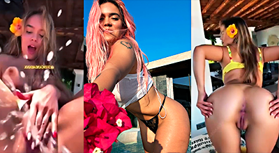 Karol G En 4 Mostrando Su Coño Rosado, Sacándose Las Orinas