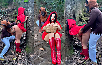 Yen La China Vestida De Caperucita Roja Follando Con El Lobo