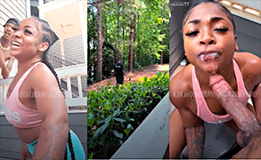 are caught by a neighbor while she was deepthroating him